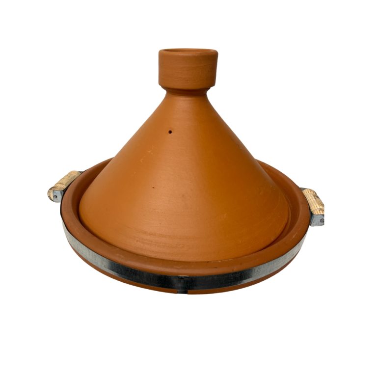 Vas Tajine marocan lut cu mânere din lemn diametru 25 Cm (2)