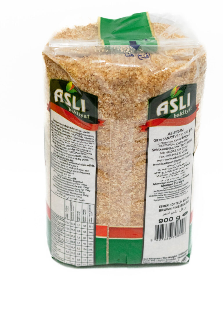 ASLI Bakliyat medium brown bulgur 900g back