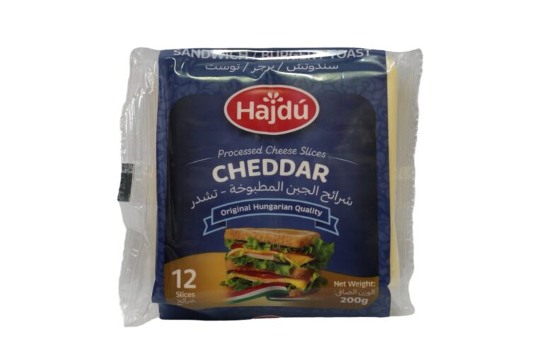 Hajdu cheddar cheese slices 200g