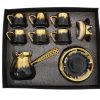 set oriental de cafea cu ibric și 6 cești negru cutie