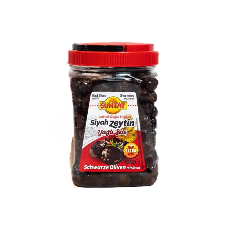 Măsline negre Gemlik în ulei Suntat 1kg