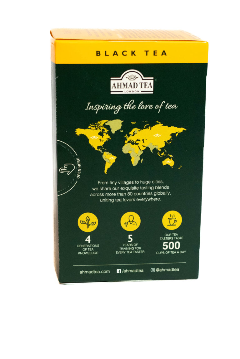 ceai negru englezesc ahmad 20 plicuri spate