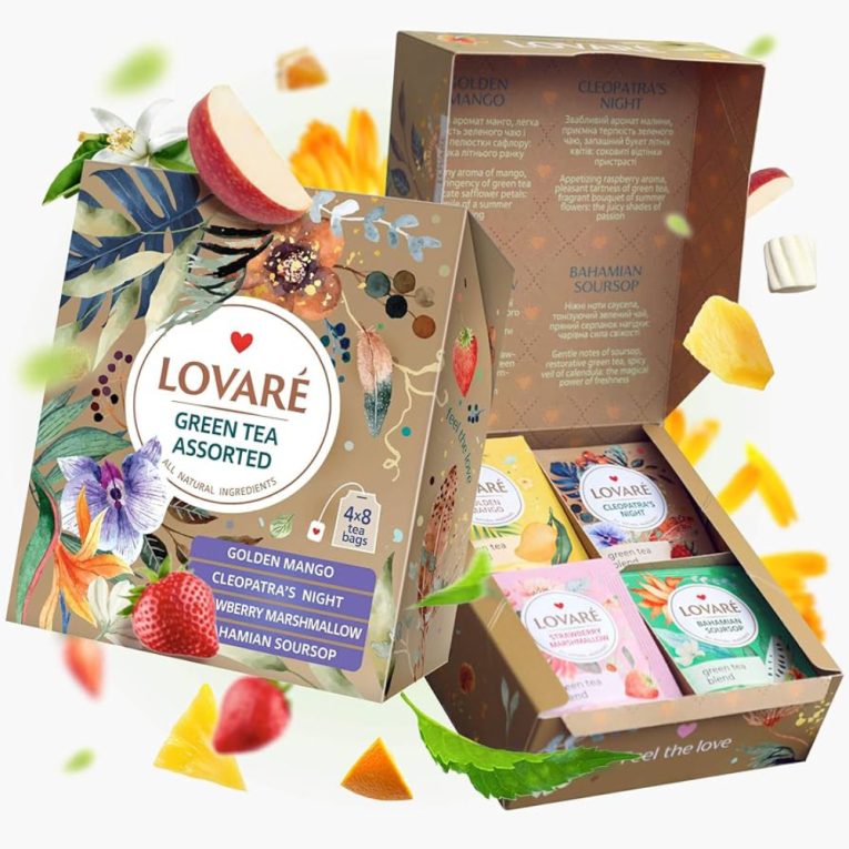 Ceai Lovaré Green Tea Assorted 32 Plicuri
