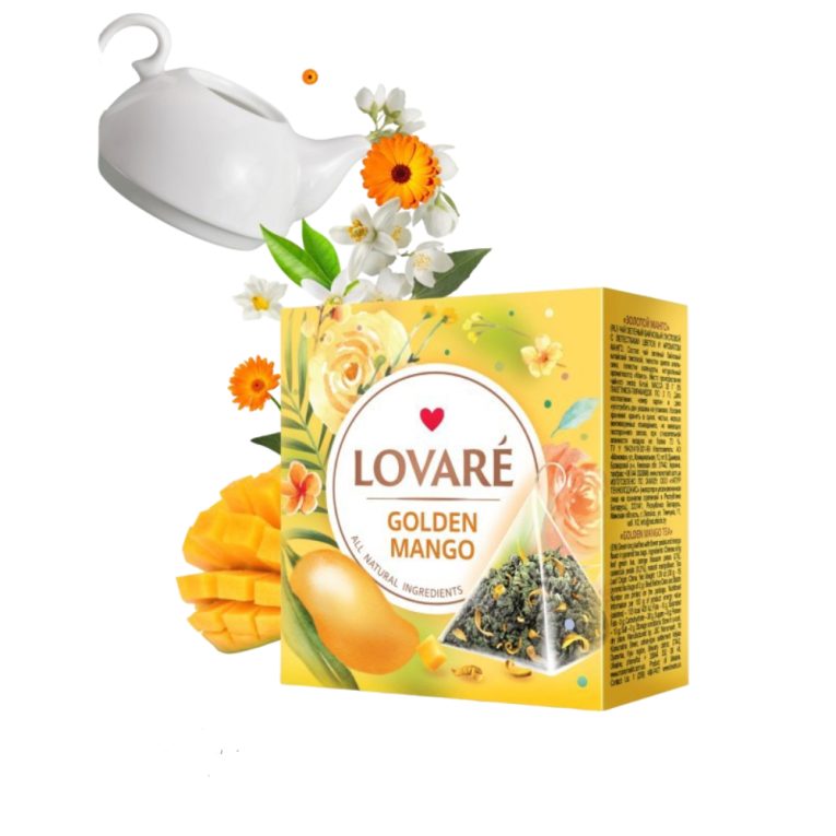 Ceai Lovaré Golden Mango Piramide 15 buc.