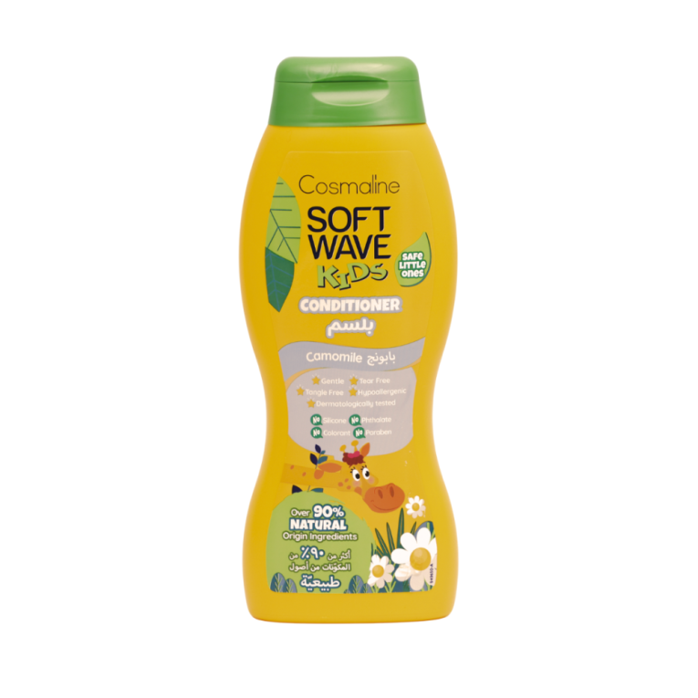 Balsam păr copii, Soft Wave Kids Mușețel, Peste 90% Ingrediente de Origine Naturală, 400ml