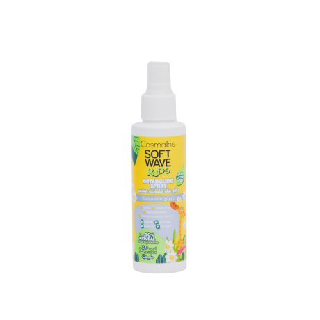 Detangling Spray, Soft Wave Kids, Căpșuni și 6 extracte naturale din plante, 125 ml