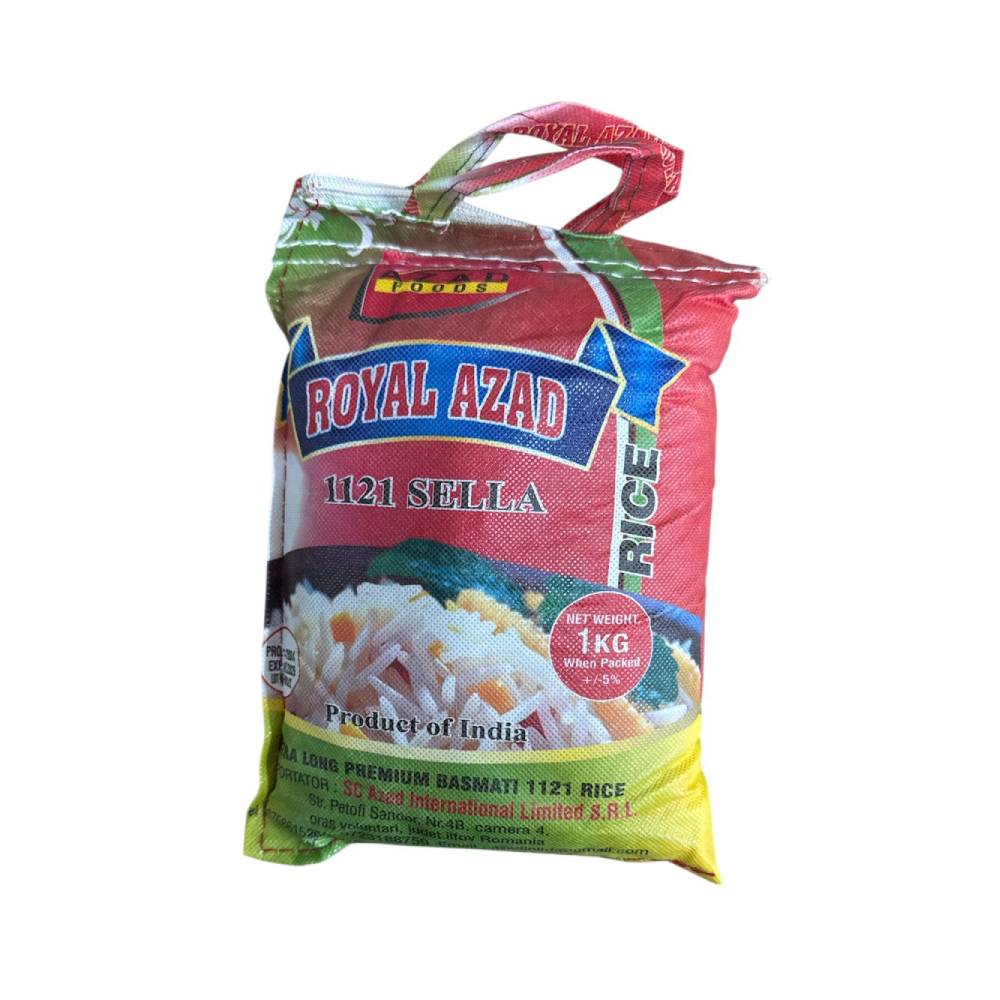 Basmati Rice Extra Long Grain 1121 Sella – Azad Foods, 1kg
