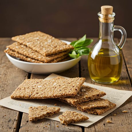 Crackers integrali cu ulei de măsline