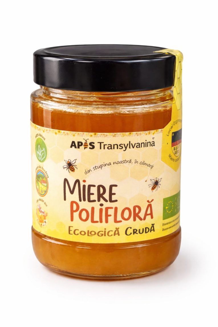 Miere polifloră ecologică crudă Apis Transylvania 250g