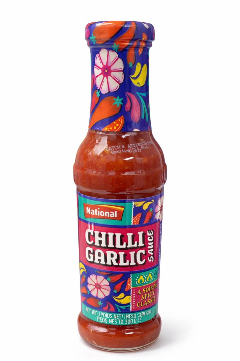 Sos chilli cu usturoi National 300g cu chilli rosu si usturoi