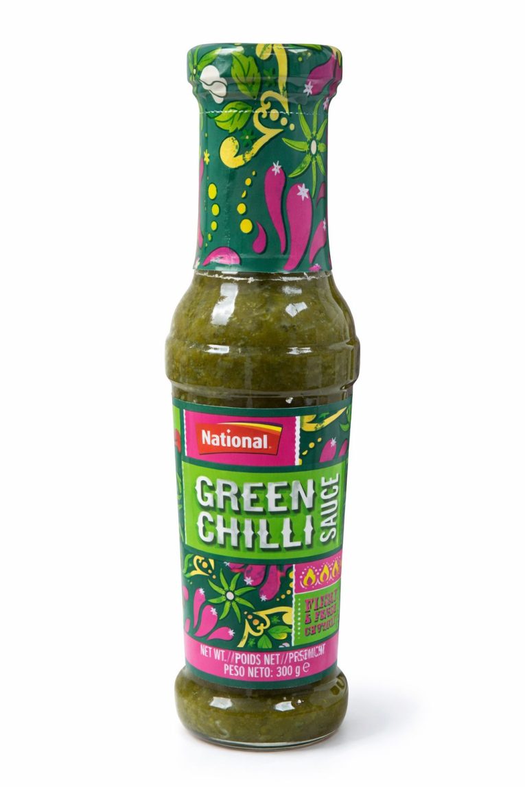 Sos chilli verde National 300g cu ardei chilli verde si coriandru
