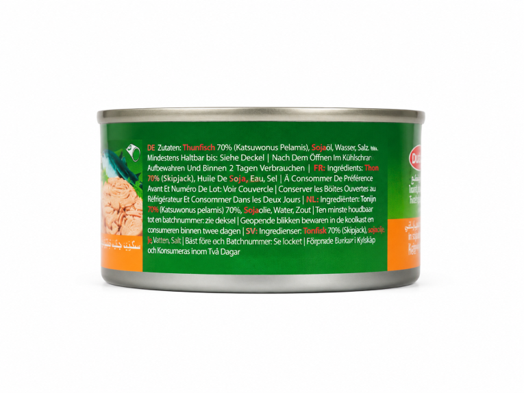 Ingrediente Ton Bucăți în Ulei de Soia Durra 160g